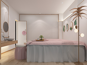 Modern spa club treatment room 3d model