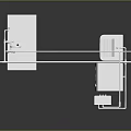 Modern Bathroom Equipment Set With Sink Toilet Shower And Hanging Frame