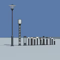 Outdoor Lights Display With Multiple Styles And Modern Design Features 3d model