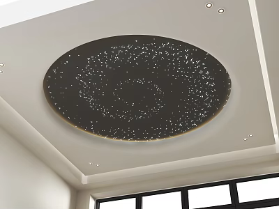 Home Silent Style Ceiling Circular Special-shaped Ceiling Optical Fiber Lamp Ceiling Star Empty Ceiling Cream Wind Ceiling Candelier Study Room Ceiling Living Room Special-shaped Ceiling Oval Ceiling 3d model