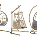 Various Stylish Hanging Chairs With Rattan Frame And Comfortable Cushions