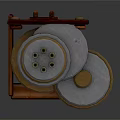 Mechanical Equipment With Wooden Bracket And Metal Shaft Components For Industrial Use