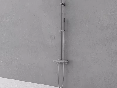 Modern Wall Mounted Shower Faucet With Handheld Sprayer And Sleek Design 3d model