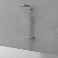 Modern Wall Mounted Shower Faucet With Handheld Sprayer And Sleek Design