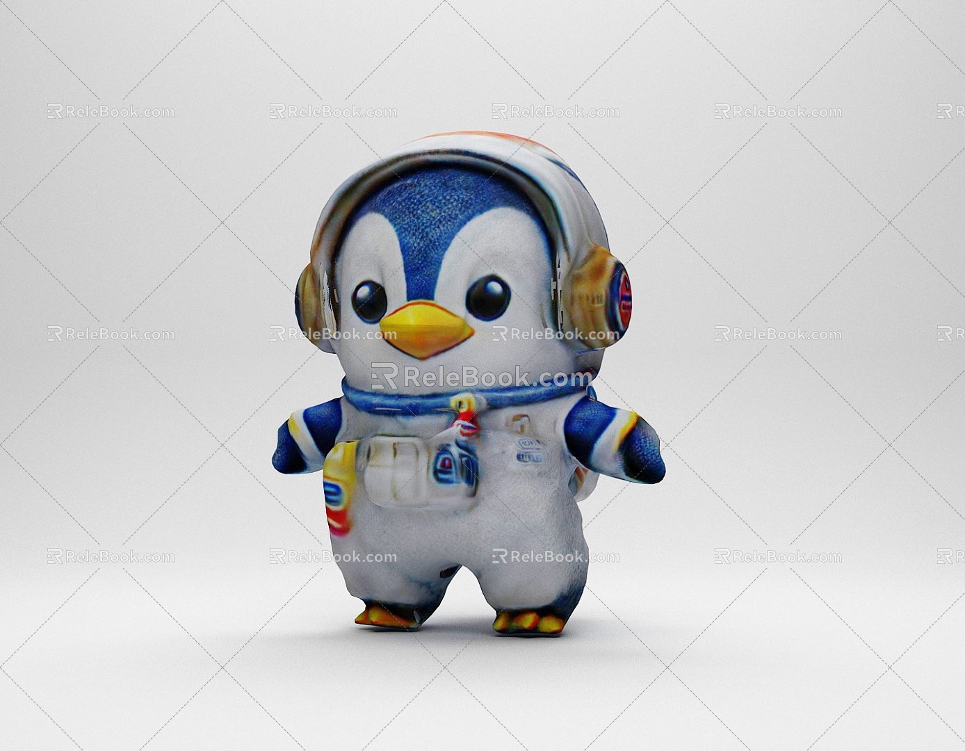 Penguin Astronaut Game Role Ornaments Penguin 3d model