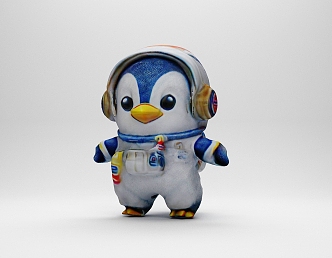 Penguin Astronaut Game Role Ornaments Penguin 3d model