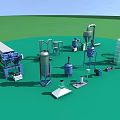 Industrial Processing Equipment System With Reactors Filters Tanks And Pipes