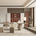 New Chinese Style Study 3d model