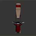 Stylish Red Scooter With Beige Seat And Black Details In Modern Design
