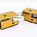 FIRMAN Yellow Industrial Generators With Control Panel And Dual Units Design 3d model