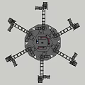 The six-legged robot uses an ig32 DC motor with a built-in encoder 3d model