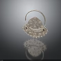 Exquisite Silver Handbag Accessory Featuring Traditional Floral Pattern And Pearl Details