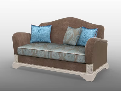 American double sofa sofa 3d model