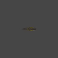 gold one-handed sword 3d model