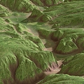 canyon valley plateau mountain mountain terrain mountain peak slope grassland 3d model