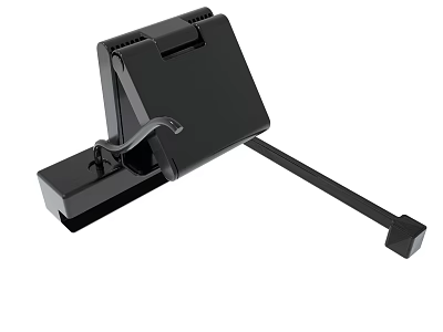 Black Binder Clip With Long Handle For Office And Home Use 3d model