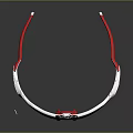 Sporty Sunglasses Red White Frame With Colorful Gradient Lenses Wrap Around Design For Outdoor Sports