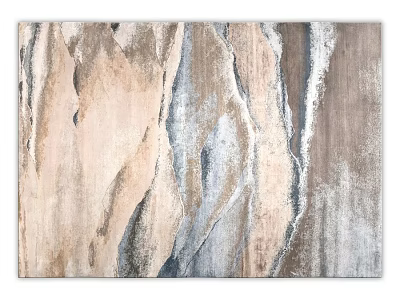 Modern Square Rug With Natural Abstract Texture In Beige Grey Brown Tones 3d model
