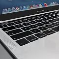 Sleek Portable Laptop With Screen Showing App Icons And Connected Power Cable