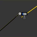 Lightweight Portable Household Tripod With Yellow Legs Blue Device And White Top