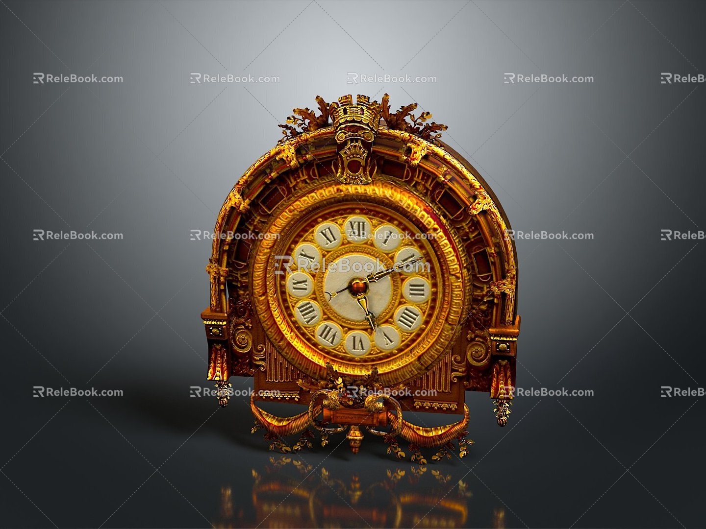 Floor Clock Big Clock Retro Clock Retro Clock Retro Clock Large Clock Pendulum Furnishings Furnishings model