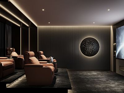 modern video room 3d model