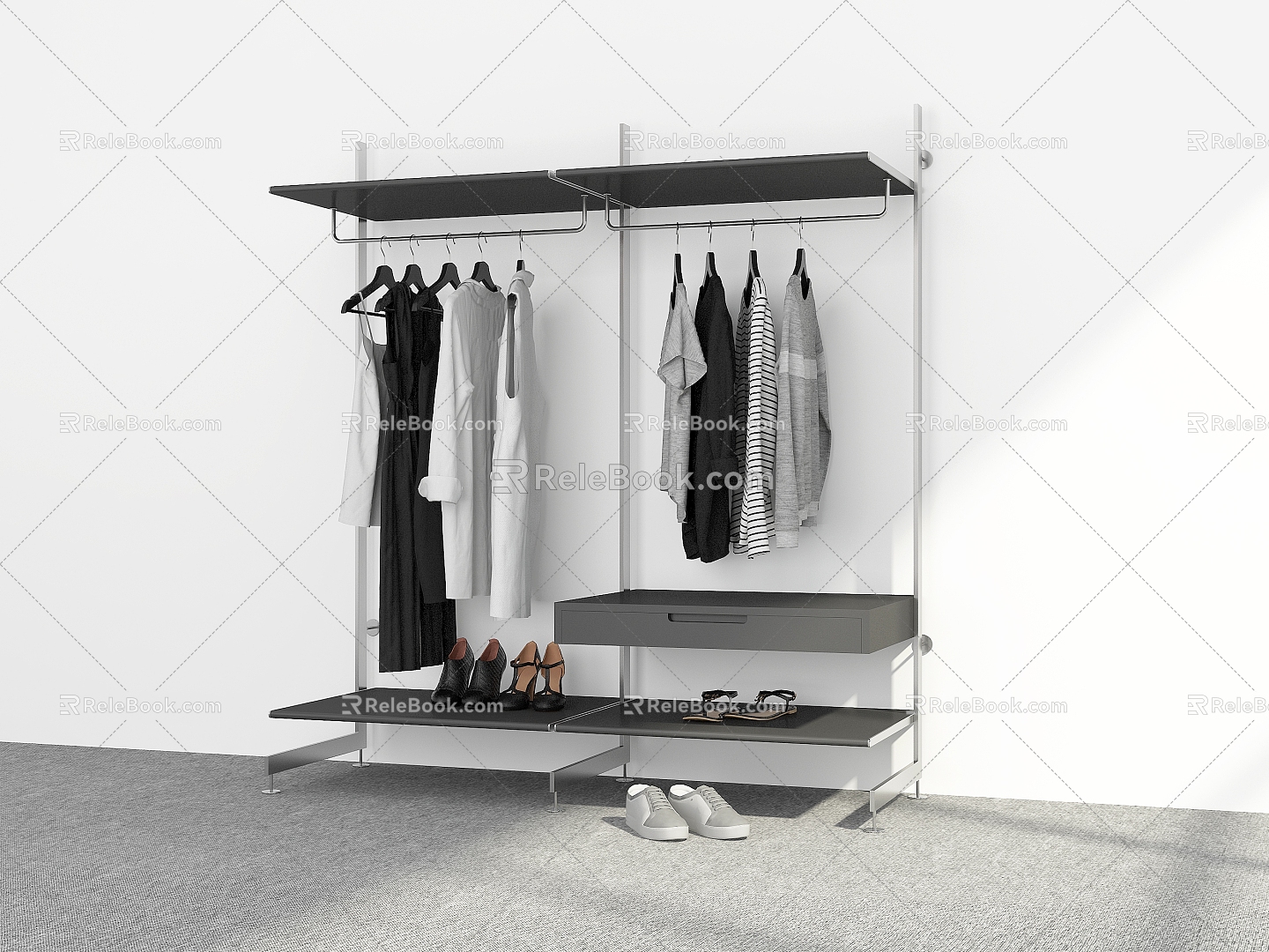 Modern Hanger Floor Hanger Coat Rack Hanger Hanger 3d model