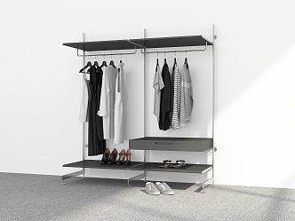 Modern Hanger Floor Hanger Coat Rack Hanger 3d model