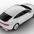 White Modern Sedan With Sleek Exterior And Front Grille Design Silver Wheels