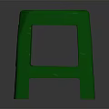 Sturdy Green Plastic Stool With Simple Design And Four Legs Structure