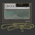 SONYONIC Electronic Device With Gray Body Green Panel Knobs Buttons And Power Cable