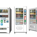 Modern Commercial Vending Machines Filled With Assorted Beverages For Public Areas