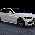 White Luxury Sedan with Sleek Body Lines Modern Front Grille and Black Alloy Wheels