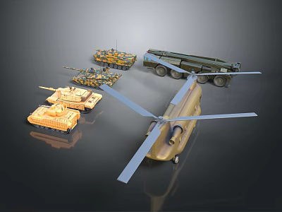 Modern Helicopter Military Helicopter 3d model