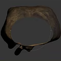 Simple Design Textured Brown Fabric Covered Stool For Daily Life Use