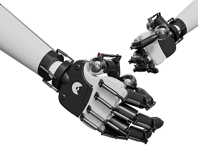 Modern mechanical hand mechanical palm 3d model