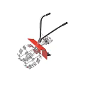Red And Black Handheld Garden Tiller With Metal Tines For Soil Cultivation