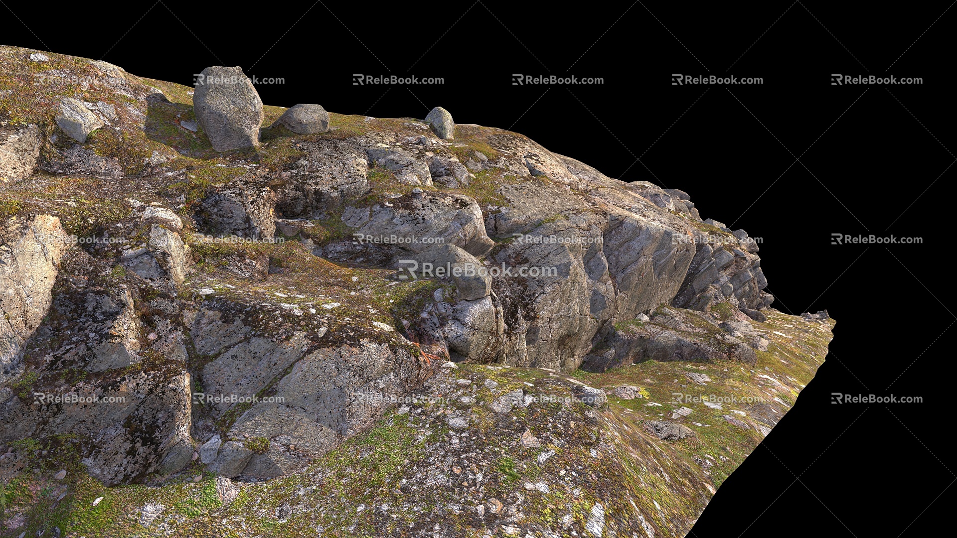 Mountain mountain end rock 3d model