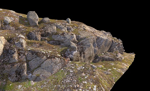 Mountain mountain end rock 3d model