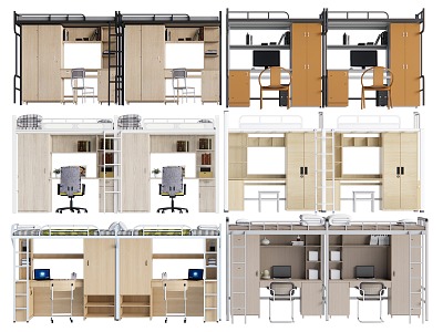 Modern Dormitory Bed Down Table Down Bed model