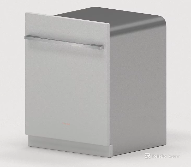 Sleek Silver Drawer Style Modern Kitchen Compact Daily Household Appliance with Smooth Surface 3d model 