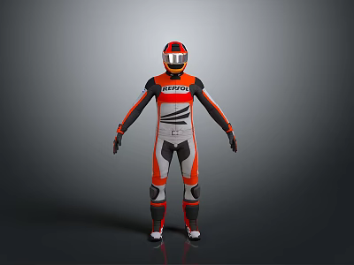 Motorcyclist Racing Clothing Motorcycle Uniform Clothing Sportswear Fashion Daily Clothing 3d model
