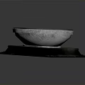 Modern Architectural Structure With Metallic Bowl And Black Base Design Elements 3d model