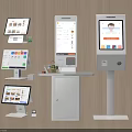 Modern Public Facility With Self Service Kiosks Touch Screens For Payment And Information Services