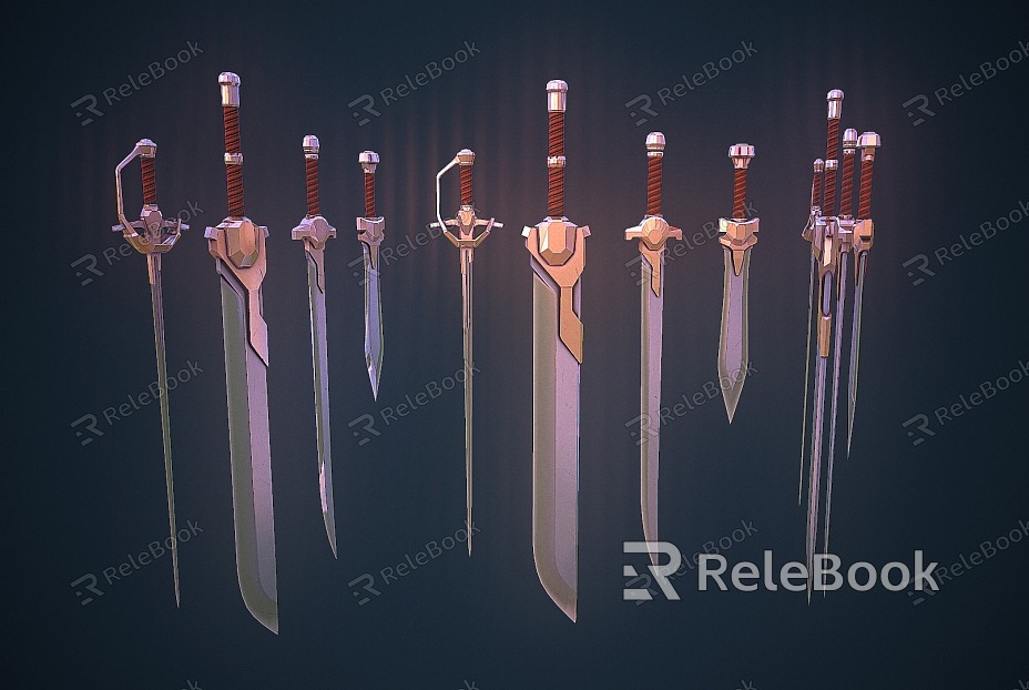 Ancient Sword Excalibur Sword Realistic Style Medieval Secondary Era PBR Process Game Style model