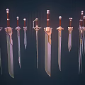 Ancient Sword Excalibur Sword Realistic Style Medieval Secondary Era PBR Process Game Style 3d model