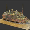 Colorful Building Blocks Ship Model With Vibrant Bricks And Detailed Creative Structure 3d model