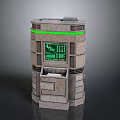Self service Electronic Appliance Gray Casing Green Circular Light Strip Display Screen Paper Outlet