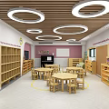 Modern kindergarten class three 3d model