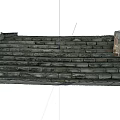 Outdoor Stone Stairs With Layered Paved Steps And Stone Sidewalls Design